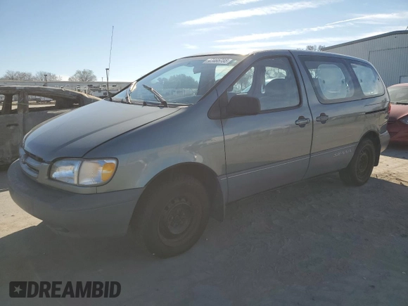 1999 Toyota Sienna CE with VIN 4T3ZF19C6XU098787, listed as a Copart auction lot 47465735 with 176,082 mi miles and Salvage Title. Bid and sale history available at carsss.com. Image 1.