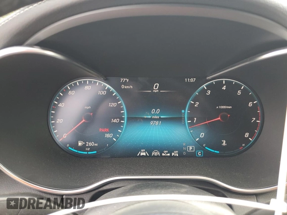 2023 Mercedes-Benz C 300 with VIN W1KWK8EB9PG131917, listed as a Copart auction lot 71820184 with 9,781 mi miles and Salvage Title. Bid and sale history available at DreamBid. Image 9.