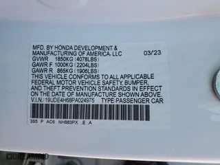 2023 Acura Integra w/A-Spec Technology Package with VIN 19UDE4H68PA024975, listed as a Copart auction lot 62001124 with 34,200 mi miles and Salvage Title. Bid and sale history available at carsss.com. Image 14.