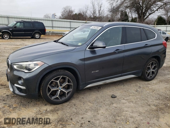 2016 BMW X1 xDrive28i with VIN WBXHT3C39G5E48970, listed as a Copart auction lot 43343365 with 144,329 mi miles and Salvage Title. Bid and sale history available at carsss.com. Image 1.