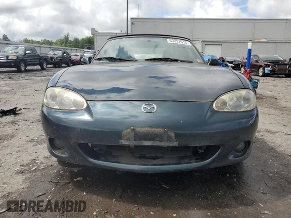 2005 Mazda MX-5 Miata LS with VIN JM1NB353X50410655, listed as a Copart auction lot 63337515 with 118,409 mi miles and Clean title. Bid and sale history available at DreamBid. Image 5.
