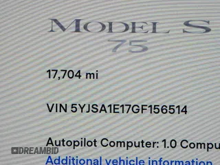 2016 Tesla Model S 70 with VIN 5YJSA1E17GF156514, listed as a IAAI auction lot 41869006 with 17,704 mi miles and . Bid and sale history available at DreamBid. Image 15.