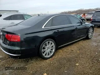 2014 Audi A8 4.0T with VIN WAUR2AFD1EN003630, listed as a Copart auction lot 46366935 with 101,747 mi miles and Salvage Title. Bid and sale history available at DreamBid. Image 13.