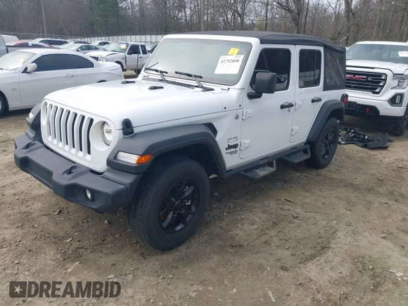 2021 Jeep Wrangler Unlimited Sport S z VIN 1C4HJXDN1MW822016, wystawiony jako IAAI lot #41792808 z przebiegiem 29 719 mil mil oraz . Historia ofert i sprzedaży dostępna na DreamBid. Obrazek 18.