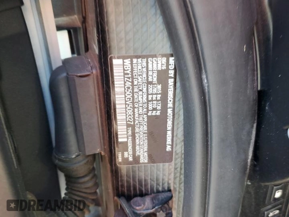 2016 BMW i3 z VIN WBY1Z4C50GV508327, wystawiony jako Copart lot #47860665 z przebiegiem 82 611 mil mil oraz Szkoda całkowita • Salvage title. Historia ofert i sprzedaży dostępna na DreamBid. Obrazek 14.