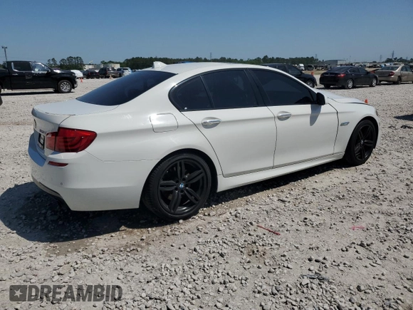 2013 BMW 5 Series 535i with VIN WBAFR7C56DC823937, listed as a Copart auction lot 52380345 with 110,067 mi miles and Salvage Title. Bid and sale history available at DreamBid. Image 3.
