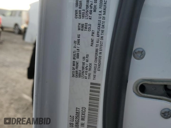 2022 Ram 2500 Tradesman with VIN 3C6UR5CJ6NG250877, listed as a Copart auction lot 85462204 with 74,124 mi miles and Salvage Title. Bid and sale history available at carsss.com. Image 13.