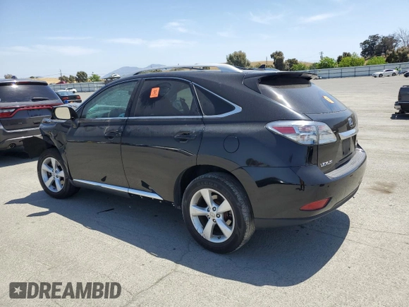 2010 Lexus RX 350 with VIN 2T2ZK1BA9AC034969, listed as a Copart auction lot 57520795 with Not provided miles and Salvage title. Bid and sale history available at DreamBid. Image 2.