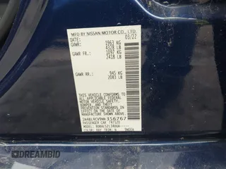 2022 Nissan Altima SR z VIN 1N4BL4CV9NN356767, wystawiony jako IAAI lot #42222461 z przebiegiem 58 505 mil mil oraz . Historia ofert i sprzedaży dostępna na DreamBid. Obrazek 9.