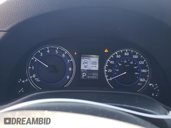 2013 Infiniti G37 x with VIN JN1CV6AR9DM764378, listed as a Copart auction lot 70253774 with 117,606 mi miles and Salvage Title. Bid and sale history available at carsss.com. Image 9.