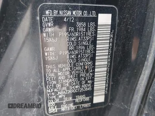 2012 Nissan Cube S z VIN JN8AZ2KR0CT253845, wystawiony jako IAAI lot #42399734 z przebiegiem 207 916 mil mil oraz . Historia ofert i sprzedaży dostępna na DreamBid. Obrazek 9.