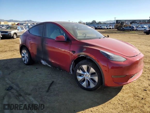 2023 Tesla Model Y Long Range with VIN 7SAYGDEE6PA167386, listed as a Copart auction lot 88166755 with Not Provided miles and Salvage Title. Bid and sale history available at DreamBid. Image 4.
