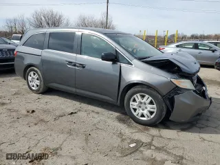 2013 Honda Odyssey LX with VIN 5FNRL5H21DB065383, listed as a Copart auction lot 49491005 with 171,503 mi miles and Salvage Title. Bid and sale history available at carsss.com. Image 4.