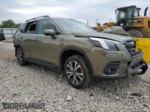2023 Subaru Forester Limited with VIN JF2SKAPC4PH408779, listed as a Copart auction lot 59618705 with 10,385 mi miles and Salvage title. Bid and sale history available at DreamBid. Image 4.
