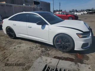 2019 Audi A6 Prestige with VIN WAUM2AF24KN066922, listed as a Copart auction lot 48401975 with 45,980 mi miles and Salvage title. Bid and sale history available at DreamBid. Image 4.