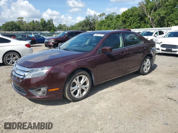 2012 Ford Fusion SE with VIN 3FAHP0HA0CR291458, listed as a Copart auction lot 63357165 with 122,992 mi miles and Salvage title. Bid and sale history available at DreamBid. Image 1.