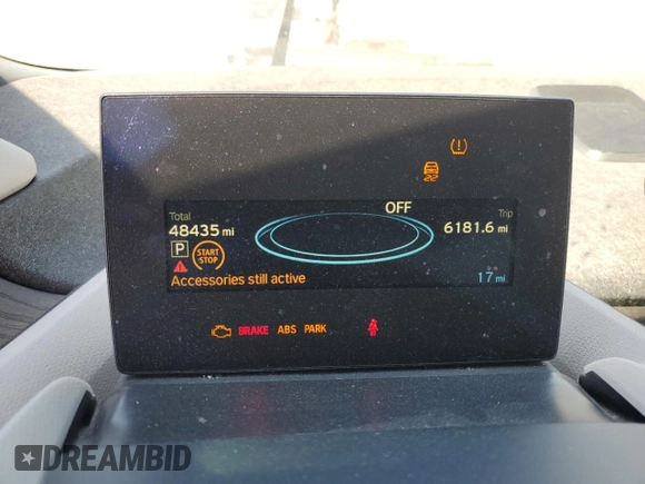 2017 BMW i3 with VIN WBY1Z8C51HV551289, listed as a Copart auction lot 65280455 with 48,435 mi miles and Salvage title. Bid and sale history available at DreamBid. Image 9.