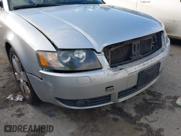 2005 Audi A4 3.0L with VIN WAUDT48H55K006377, listed as a IAAI auction lot 41535047 with 145,577 mi miles. Bid and sale history available at carsss.com. Image 6.
