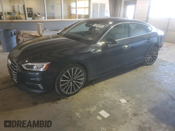 2018 Audi A5 Sportback Premium Plus with VIN WAUBNCF54JA112002, listed as a Copart auction lot 42905344 with 63,822 mi miles. Bid and sale history available at carsss.com. Image 1.