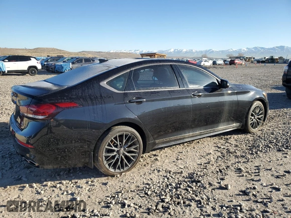 2018 Genesis G80 Sport z VIN KMHGN4JB9JU271815, wystawiony jako Copart lot #46999165 z przebiegiem 96 628 mil mil oraz Czysty tytuł • Clean title. Historia ofert i sprzedaży dostępna na DreamBid. Obrazek 3.