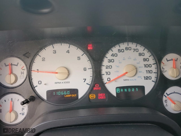 2002 Dodge Ram 1500 with VIN 3D7HA18N02G174404, listed as a Copart auction lot 43024665 with 110,660 mi miles and Salvage Title. Bid and sale history available at carsss.com. Image 9.