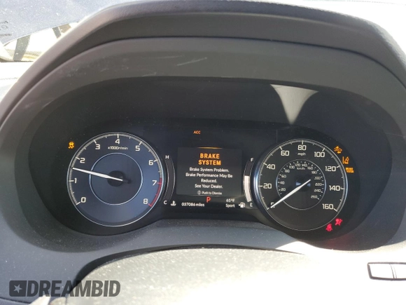 2020 Acura RDX w/Technology Pkg with VIN 5J8TC2H55LL013864, listed as a Copart auction lot 42448774 with 37,086 mi miles. Bid and sale history available at carsss.com. Image 9.