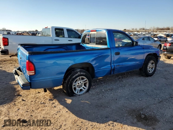 2001 Dodge Dakota with VIN 1B7FL26X61S137435, listed as a Copart auction lot 88527955 with 137,644 mi miles and Salvage Title. Bid and sale history available at carsss.com. Image 3.