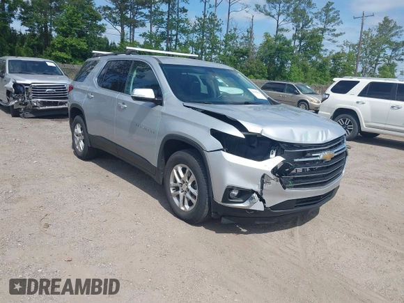 2020 Chevrolet Traverse LT Cloth with VIN 1GNERGKW0LJ306000, listed as a IAAI auction lot 42090962 with 50,559 mi miles. Bid and sale history available at carsss.com. Image 1.