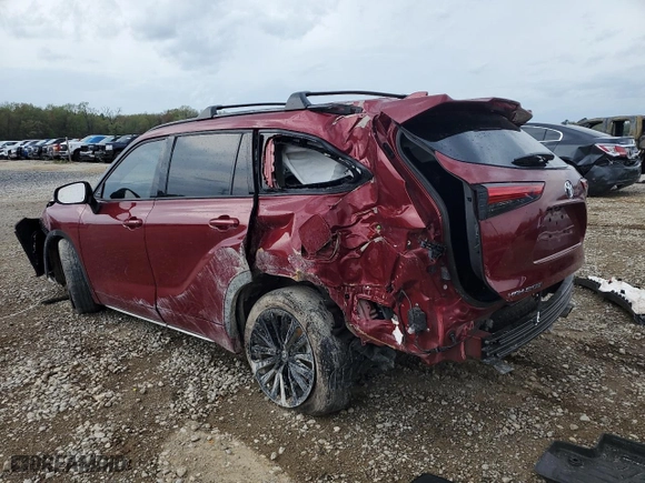 2023 Toyota Highlander L with VIN 5TDKDRAH1PS021615, listed as a Copart auction lot 51592695 with 41,679 mi miles and Salvage Title. Bid and sale history available at carsss.com. Image 2.