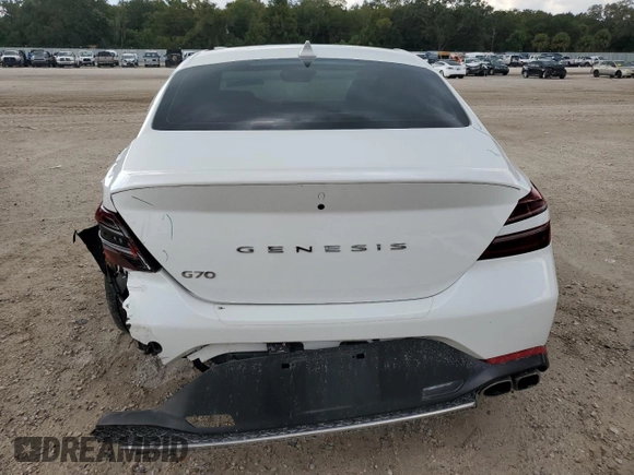2022 Genesis G70 2.0T with VIN KMTG34TA5NU086926, listed as a Copart auction lot 74188744 with 39,898 mi miles and Salvage Title. Bid and sale history available at DreamBid. Image 6.