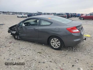 2012 Honda Civic Cpe LX with VIN 2HGFG3B58CH527382, listed as a Copart auction lot 51947645 with 0 mi miles and Clean Title. Bid and sale history available at carsss.com. Image 2.