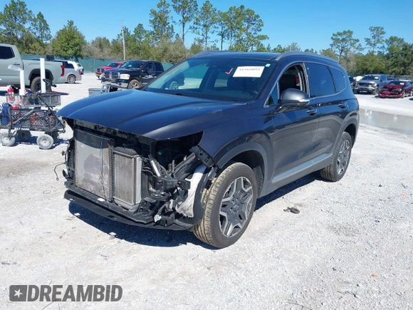 2021 Hyundai Santa Fe Limited with VIN 5NMS4DAL5MH367026, listed as a IAAI auction lot 41565093 with 120,246 mi miles. Bid and sale history available at carsss.com. Image 2.
