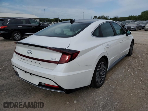 2021 Hyundai Sonata Hybrid Limited with VIN KMHL54JJ7MA032226, listed as a Copart auction lot 57874052 with 9,357 mi miles. Bid and sale history available at carsss.com. Image 4.