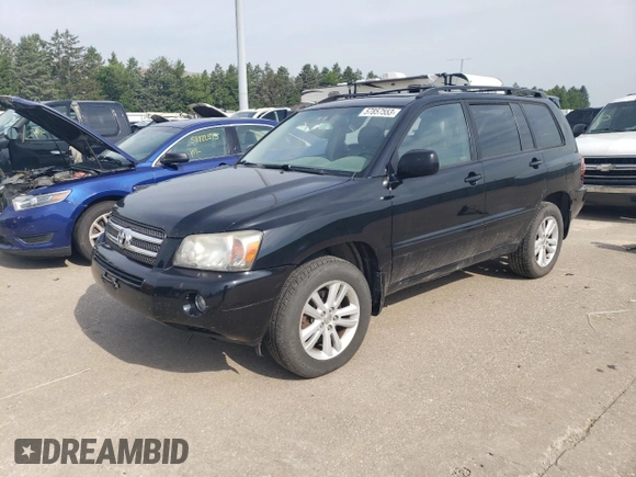 2006 Toyota Highlander Hybrid with VIN JTEEW21A960014765, listed as a Copart auction lot 57857553 with 212,689 mi miles and Clean Title. Bid and sale history available at carsss.com. Image 1.
