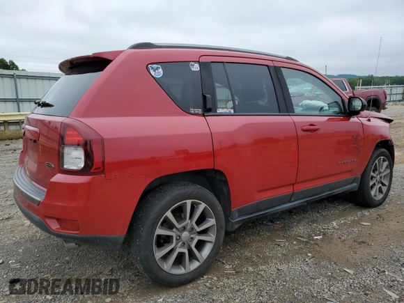 2017 Jeep Compass Sport SE with VIN 1C4NJDBB3HD101563, listed as a Copart auction lot 57853295 with 128,445 mi miles and Salvage title. Bid and sale history available at DreamBid. Image 3.