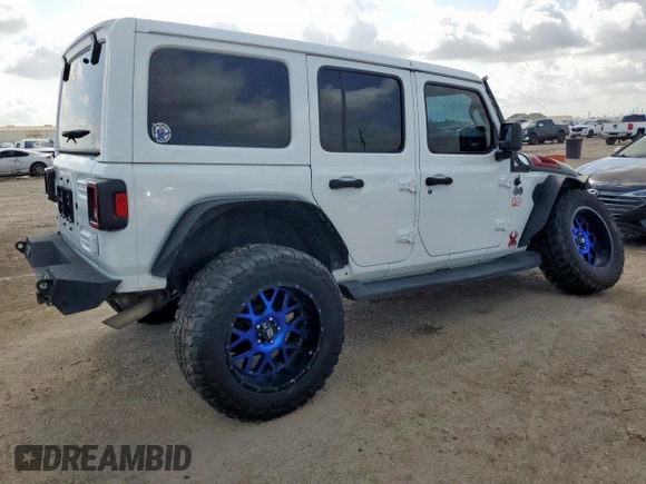 2019 Jeep Wrangler Unlimited Sahara z VIN 1C4HJXEG3KW635681, wystawiony jako Copart lot #60734065 z przebiegiem 75 020 mil mil oraz Szkoda całkowita • Salvage title. Historia ofert i sprzedaży dostępna na DreamBid. Obrazek 3.