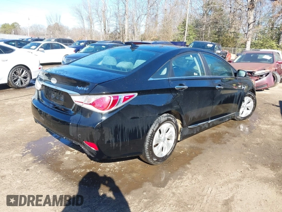 2014 Hyundai Sonata Hybrid Limited with VIN KMHEC4A46EA110201, listed as a IAAI auction lot 41427483 with 81,957 mi miles. Bid and sale history available at carsss.com. Image 4.