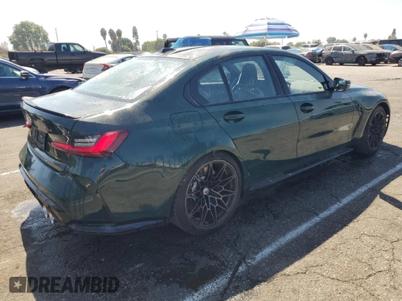 2023 BMW M3 Competition with VIN WBS33AY03PFP14557, listed as a Copart auction lot 73034224 with 10,085 mi miles and Salvage Title. Bid and sale history available at carsss.com. Image 3.