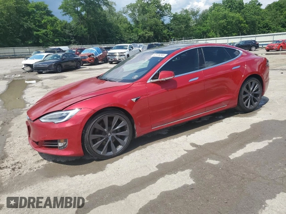 2020 Tesla Model S Long Range with VIN 5YJSA1E25LF412216, listed as a Copart auction lot 62078295 with 45,384 mi miles and Salvage title. Bid and sale history available at DreamBid. Image 1.