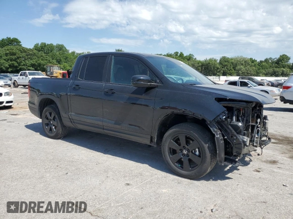 2020 Honda Ridgeline Black Edition with VIN 5FPYK3F86LB020584, listed as a Copart auction lot 62712545 with 22,259 mi miles and Salvage title. Bid and sale history available at DreamBid. Image 4.