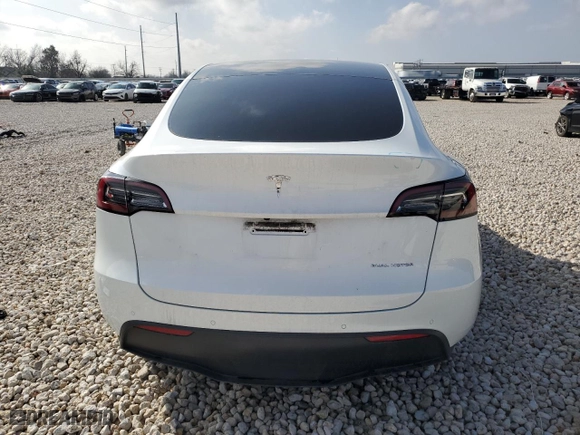 2021 Tesla Model Y Long Range with VIN 5YJYGAEE4MF150046, listed as a Copart auction lot 85938834 with 48,428 mi miles and Salvage Title. Bid and sale history available at carsss.com. Image 6.