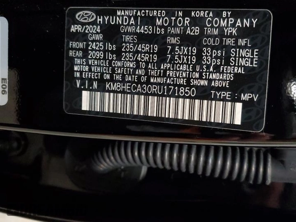 2024 Hyundai Kona Limited with VIN KM8HECA30RU171850, listed as a Copart auction lot 73034154 with 1,105 mi miles and Salvage Title. Bid and sale history available at carsss.com. Image 14.