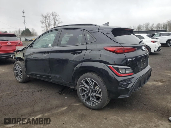 2023 Hyundai Kona N Line with VIN KM8K3CA39PU007313, listed as a Copart auction lot 87657315 with 12,052 mi miles and Salvage Title. Bid and sale history available at carsss.com. Image 2.