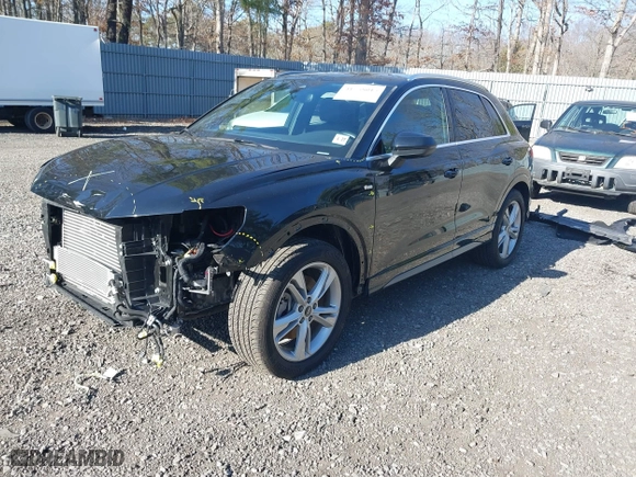 2022 Audi Q3 S line Premium Plus with VIN WA1EECF34N1048557, listed as a IAAI auction lot 41758015 with 38,234 mi miles. Bid and sale history available at carsss.com. Image 17.