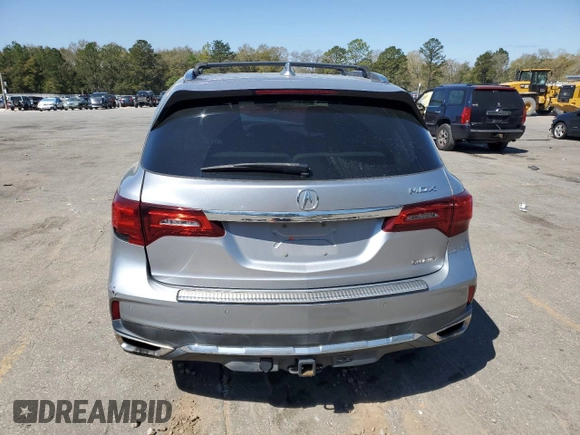 2017 Acura MDX Technology with VIN 5FRYD4H59HB021228, listed as a Copart auction lot 49586175 with 130,688 mi miles and Salvage Title. Bid and sale history available at DreamBid. Image 6.
