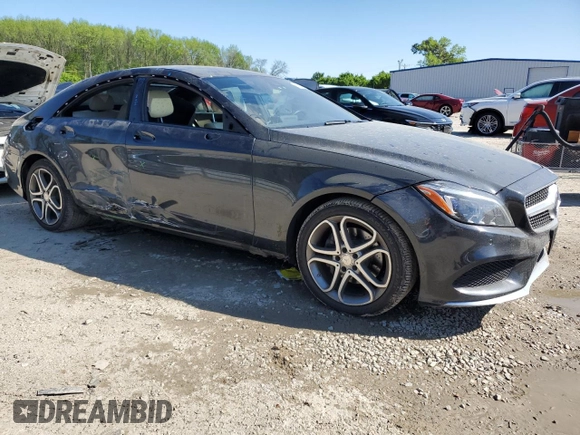 2015 Mercedes-Benz CLS 400 with VIN WDDLJ6HB8FA143919, listed as a Copart auction lot 52385655 with 72,361 mi miles and Salvage title. Bid and sale history available at DreamBid. Image 4.