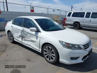 2014 Honda Accord Sedan Sport with VIN 1HGCR2F52EA204769, listed as a IAAI auction lot 41998267 with 53,496 mi miles. Bid and sale history available at carsss.com. Image 1.