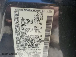 2007 Nissan Xterra SE with VIN 5N1AN08U37C537849, listed as a Copart auction lot 53098605 with 227,767 mi miles and Salvage Title. Bid and sale history available at carsss.com. Image 14.