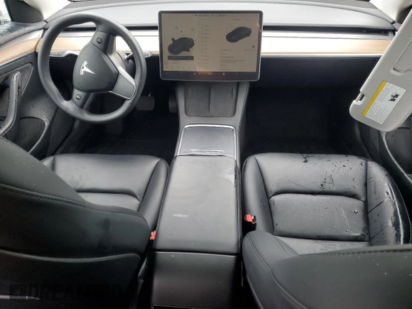 2023 Tesla Model 3 with VIN 5YJ3E1EA2PF671865, listed as a Copart auction lot 45220285 with 29,614 mi miles and Salvage title. Bid and sale history available at DreamBid. Image 8.