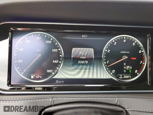 2015 Mercedes-Benz S 550 with VIN WDDUG8CB5FA133287, listed as a Copart auction lot 54829225 with 55,878 mi miles and Salvage Title. Bid and sale history available at carsss.com. Image 9.